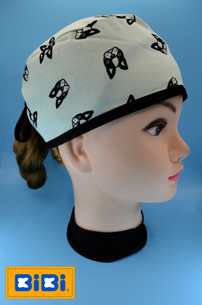 Bulldog Fondo Menta (Gorro Corto (Medidas: 9.5 cm de altura, 58 cm de circunferencia, con cintas para amarrar))